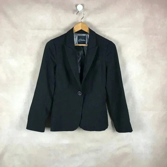 GUESS Women's Notch Collar Black Blazer Size MEDIUM - Picture 6 of 6